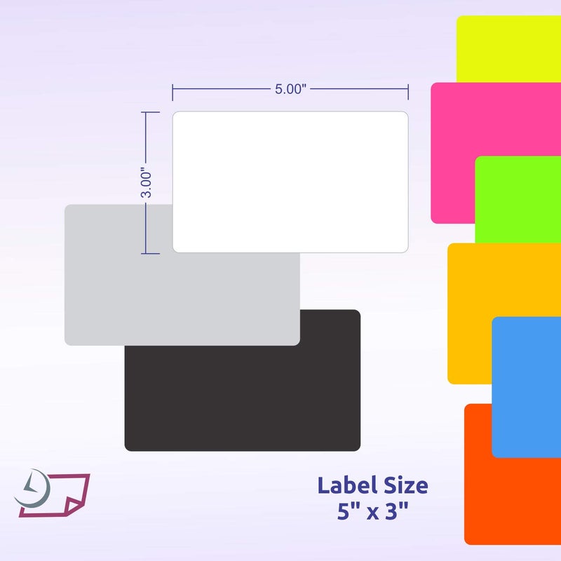 NextDayLabels 500 Rectangle Stickers (3" x 5") - Color Coding Labels Roll - Moving Labels for Boxes, Colored Inventory Stickers for Packing, Organizing, and Storage (Fluorescent Green) - Image 5